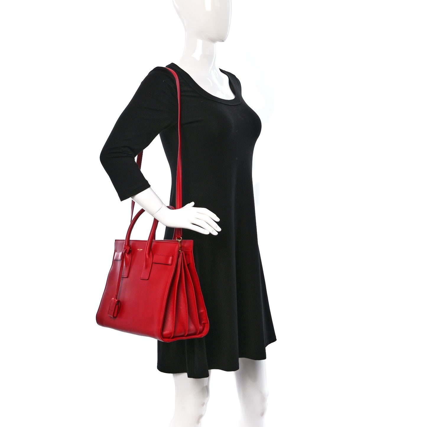 Calfskin Small Sac De Jour Lipstick Red
