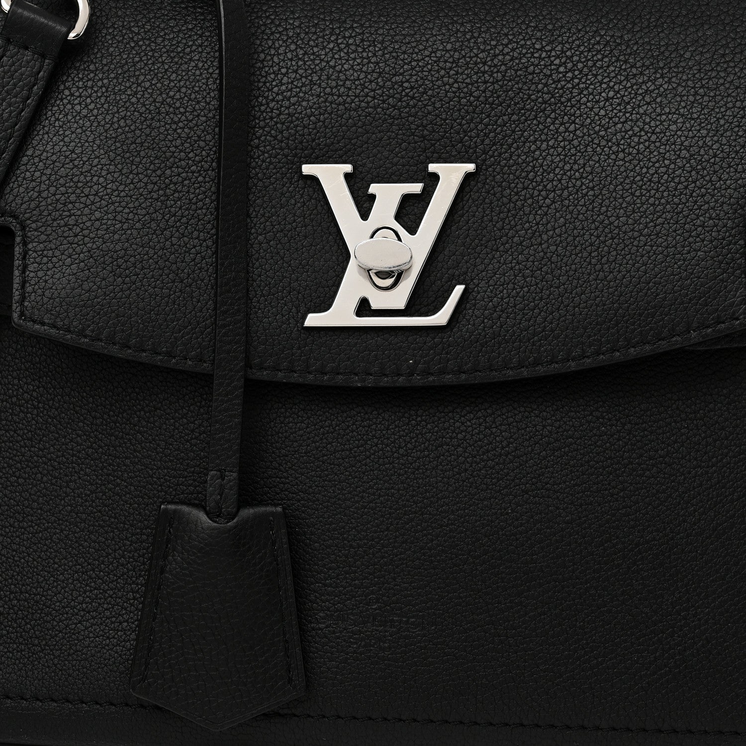 Louis Vuitton Calfskin Lockme Ever BB Black 8 of 10