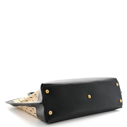 Saint Laurent Canvas All-Over Monogram Cabas Tote Beige Black 4 of 10