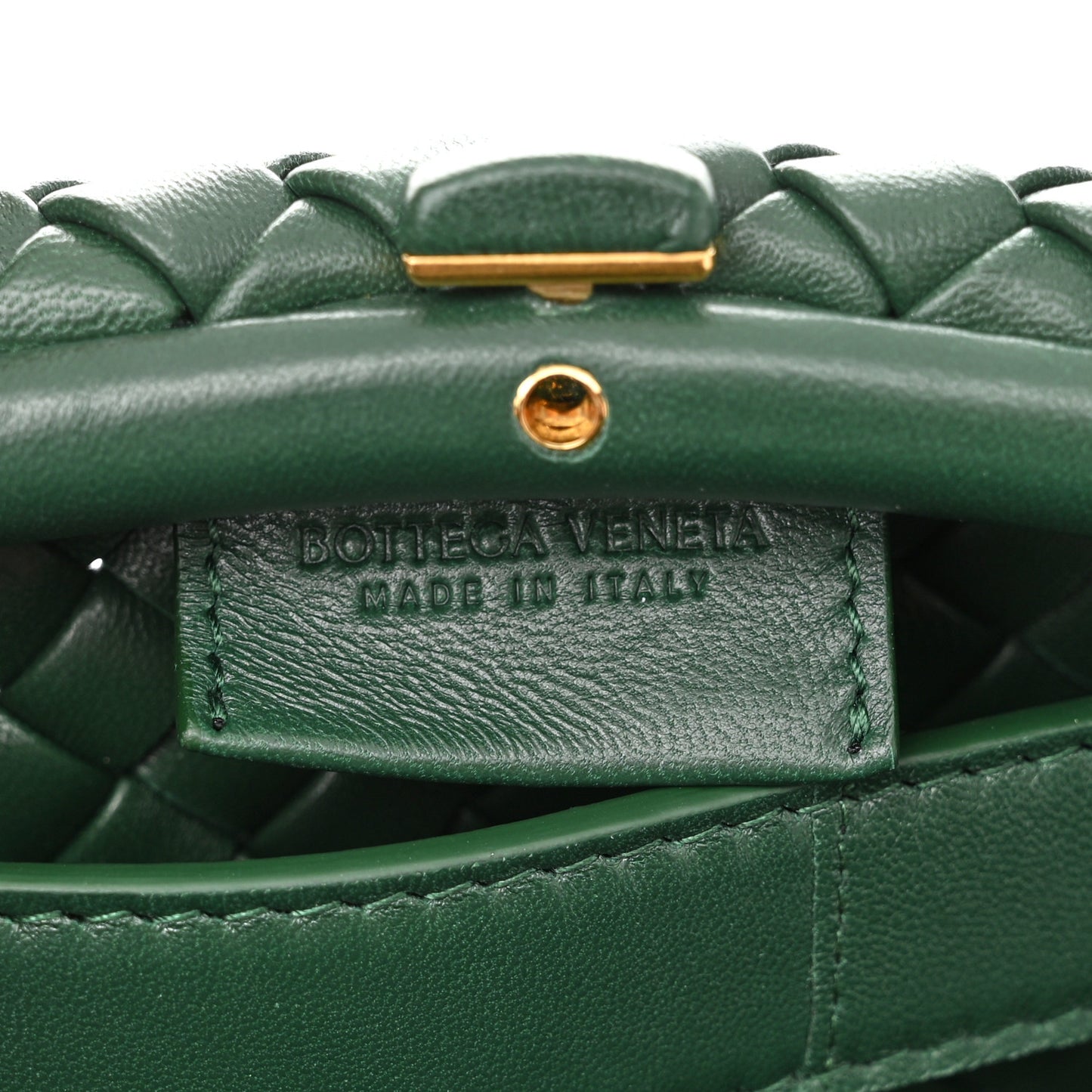 Nappa Intrecciato Small Handle Bag Raintree