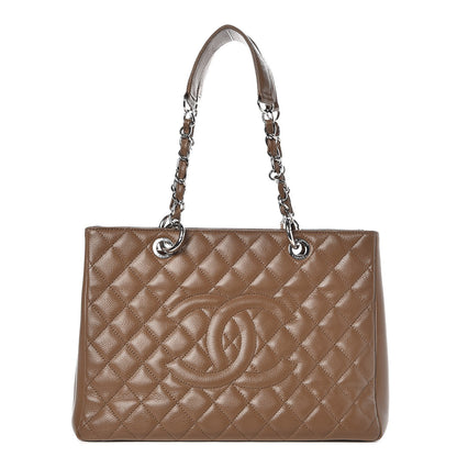 Chanel Caviar Grand Shopping Tote GST Khaki 1 of 10