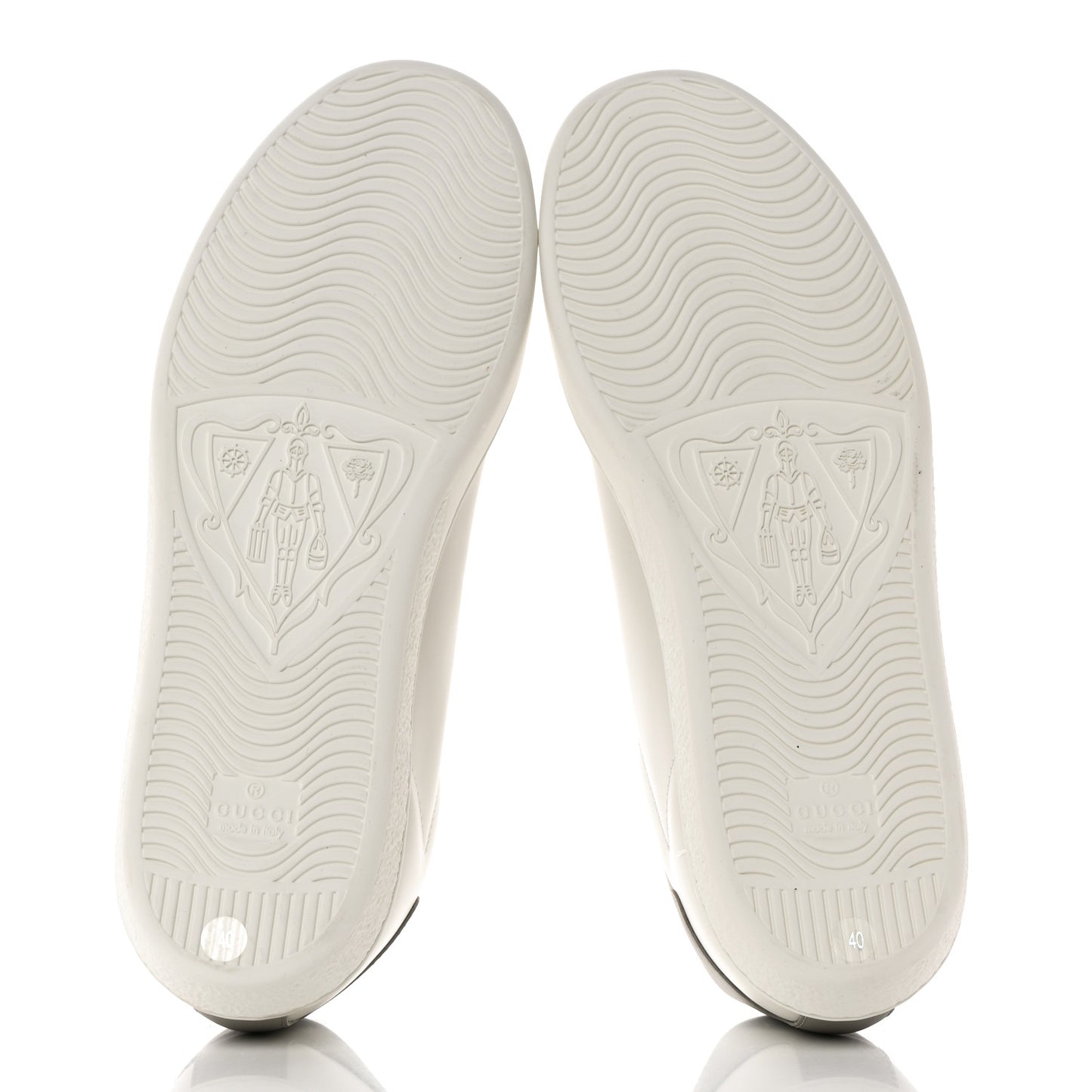 Calfskin Interlocking G Perforated Womens Ace Sneakers 40 White Grey Sky
