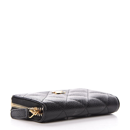 Chanel Caviar Quilted Zip Coin Purse Black 4 of 8