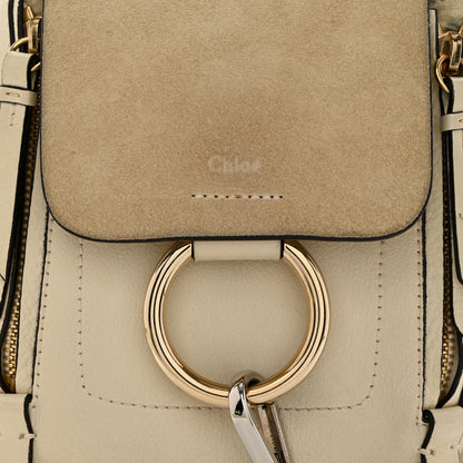 Chloe Suede Calfskin Mini Faye Backpack Off White 9 of 14