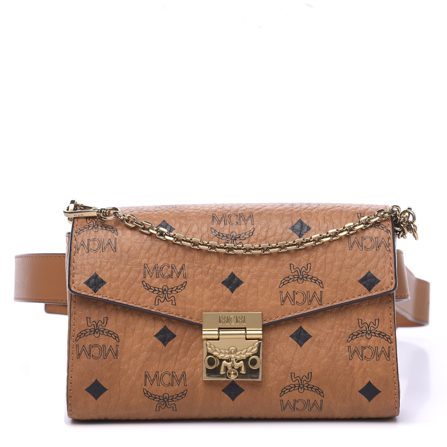MCM Visetos Belt Bag Cognac 1 of 7