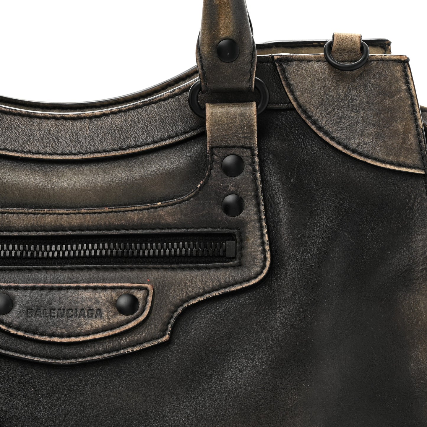 Used Calfskin Rust Hardware Neo Classic City Black