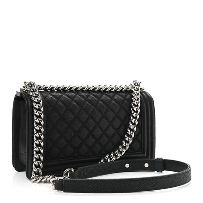 Chanel Iridescent Calfskin Quilted Medium Boy Flap Black 3 of 11