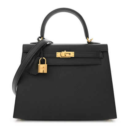 Hermes Epsom Kelly Sellier 25 Black 1 of 10