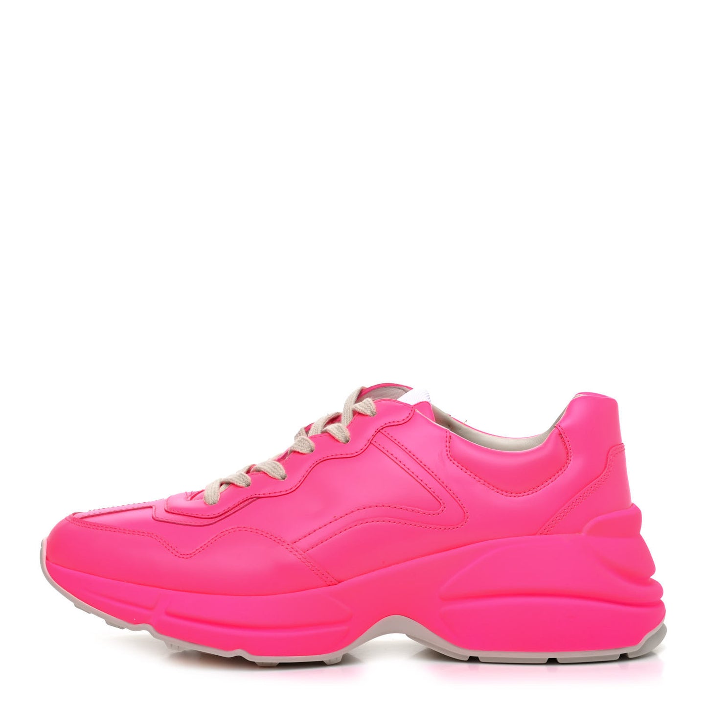 Calfskin Womens Rhyton Sneakers 40 Fluo Fuxia