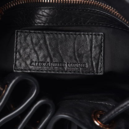 Alexander Wang Pebbled Lambskin Diego Bucket Black Rose Gold Hardware 6 of 6