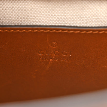 Gucci New Canvas Charisma Calfskin Crystal GG Monogram Mini Diana Tote Bag Camel Ebony 6 of 19