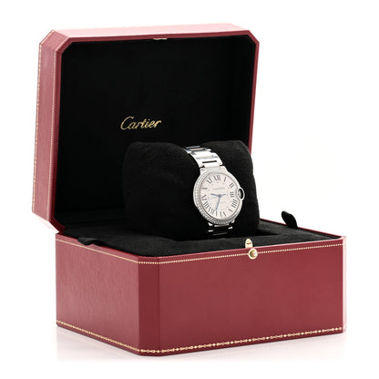Cartier Stainless Steel Diamond Bezel 36mm Ballon Bleu De Cartier Automatic Watch 5 of 5
