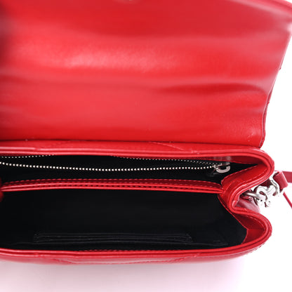 Saint Laurent Calfskin Y Quilted Monogram Toy Loulou Monogram Crossbody Bag Red 4 of 4