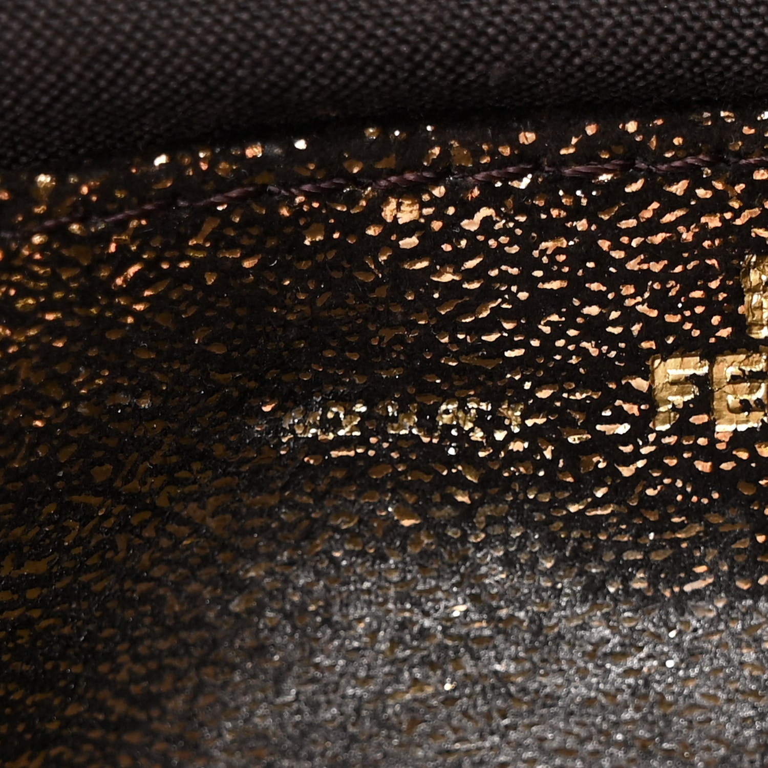 Fendi Metallic Canvas Pochette Gold 7 of 12