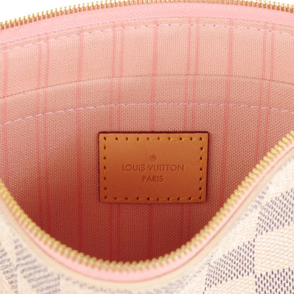 Louis Vuitton Damier Azur Neverfull MM GM Pochette Rose Ballerine 6 of 8