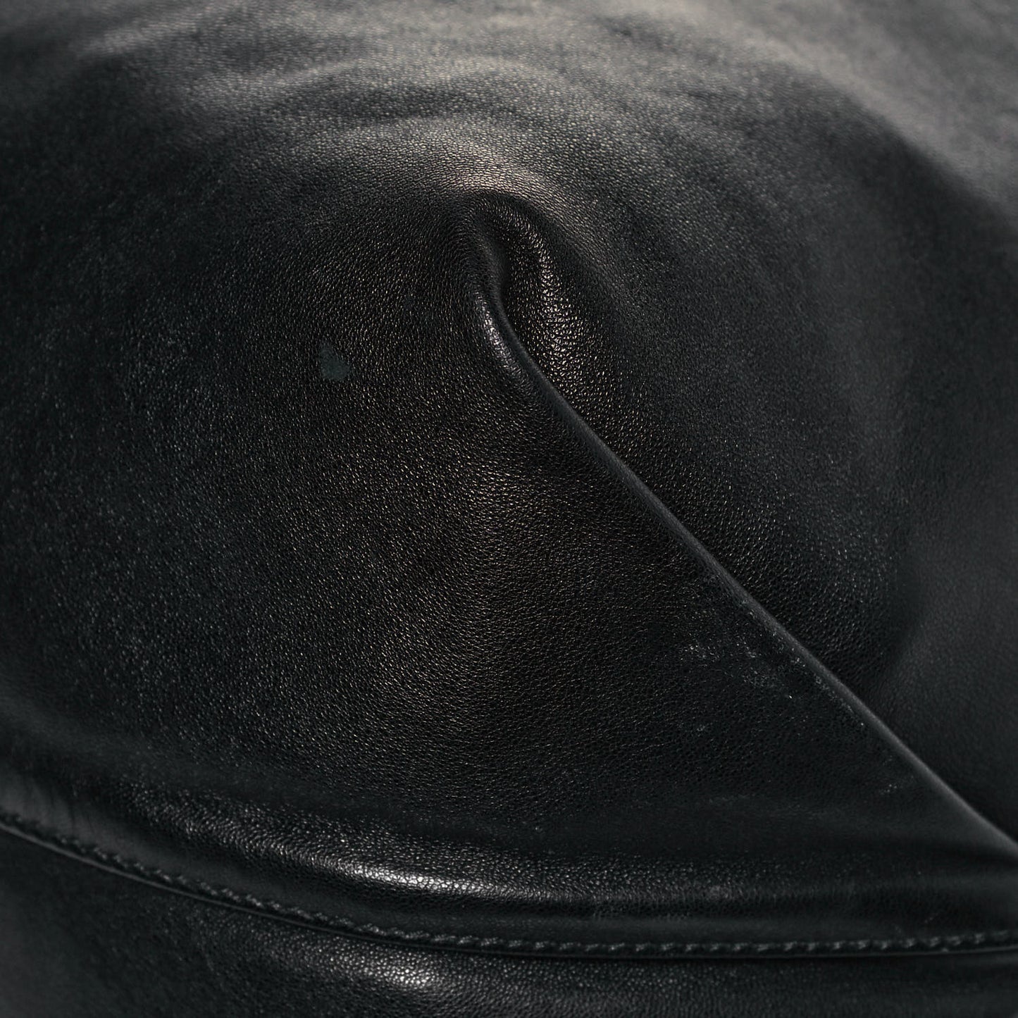 Lambskin Teddy Drawstring Bag Black