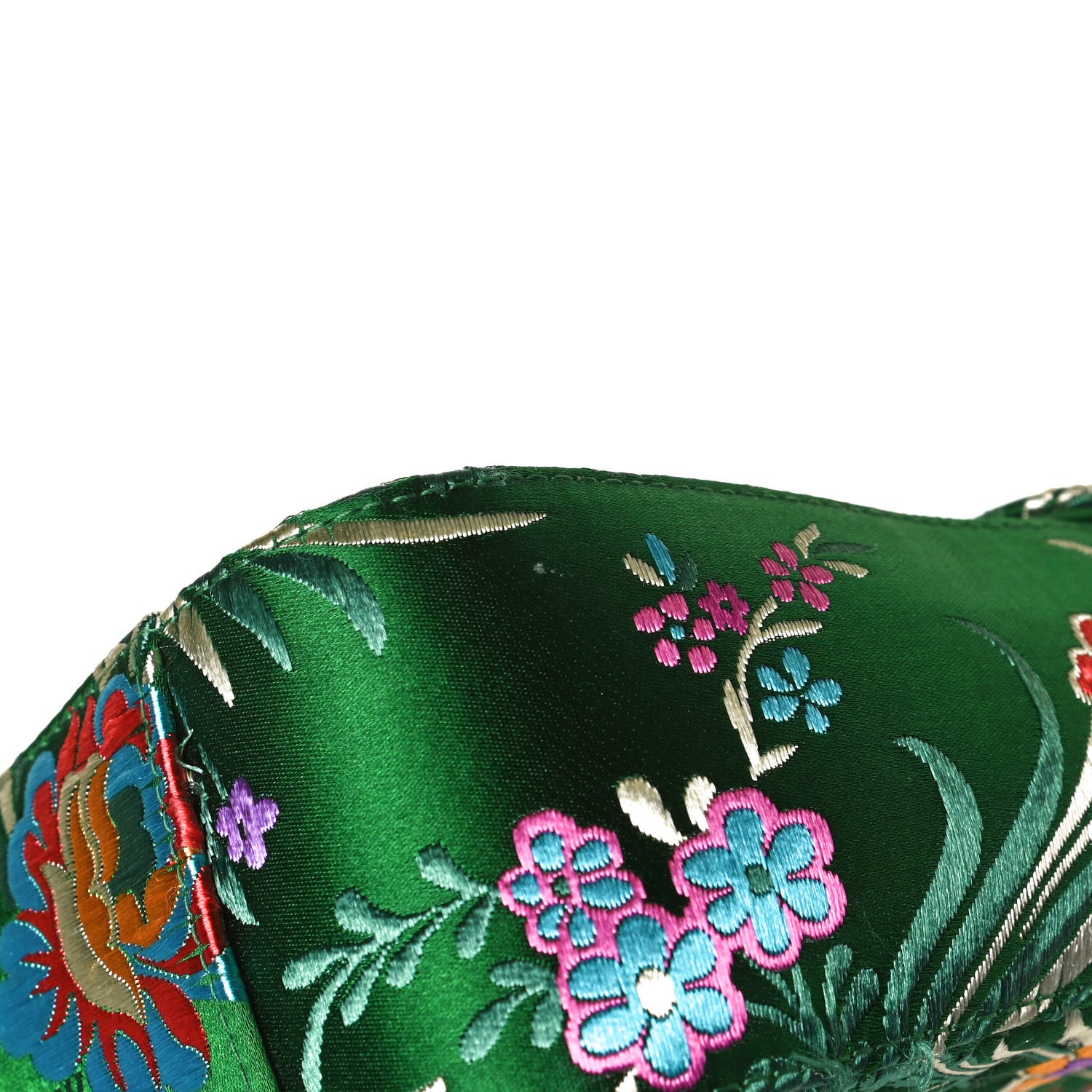 Gucci Jacquard Matelasse Floral Medium GG Marmont Shoulder Bag Green 14 of 17