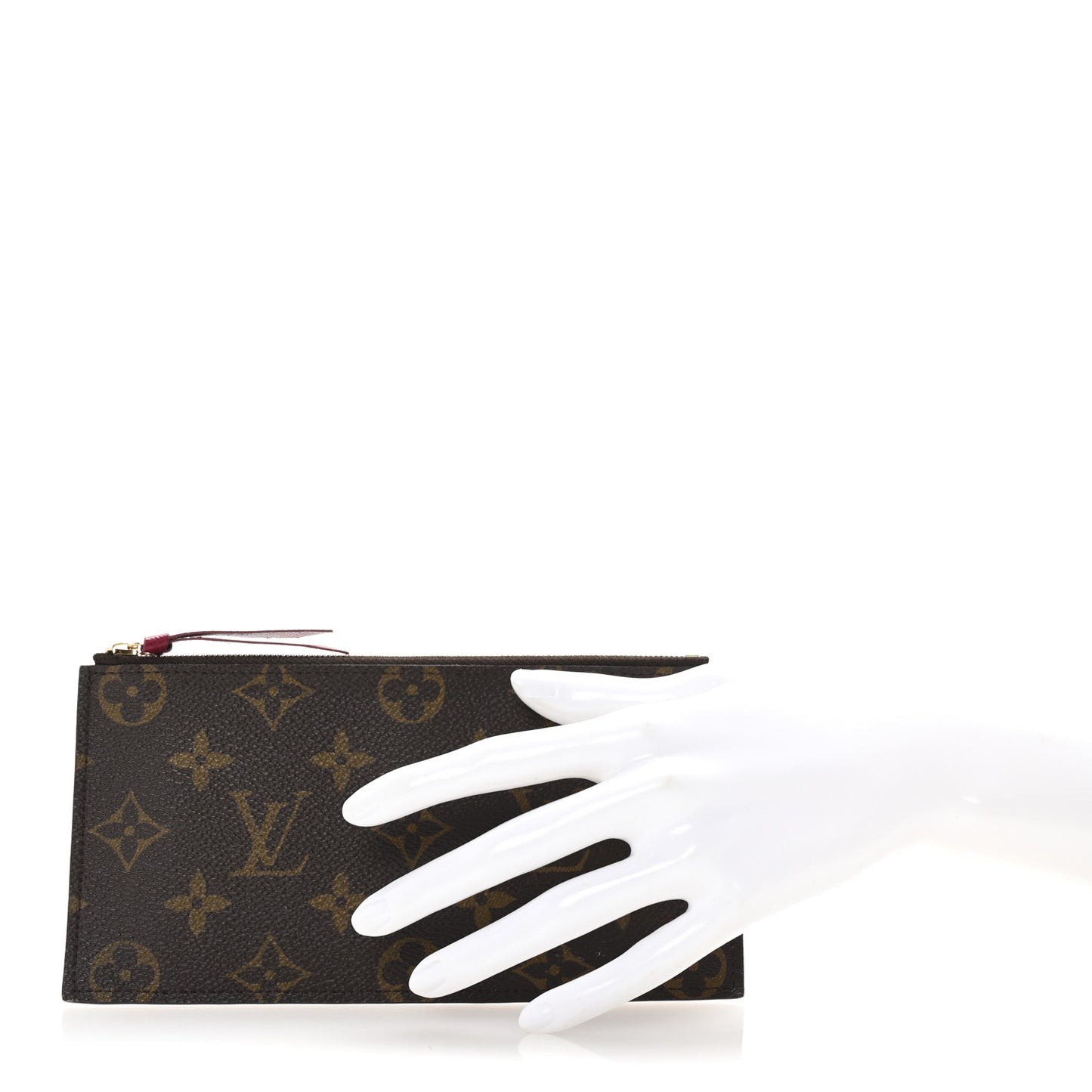 Monogram Felicie Chain Wallet Zippered Insert Fuchsia