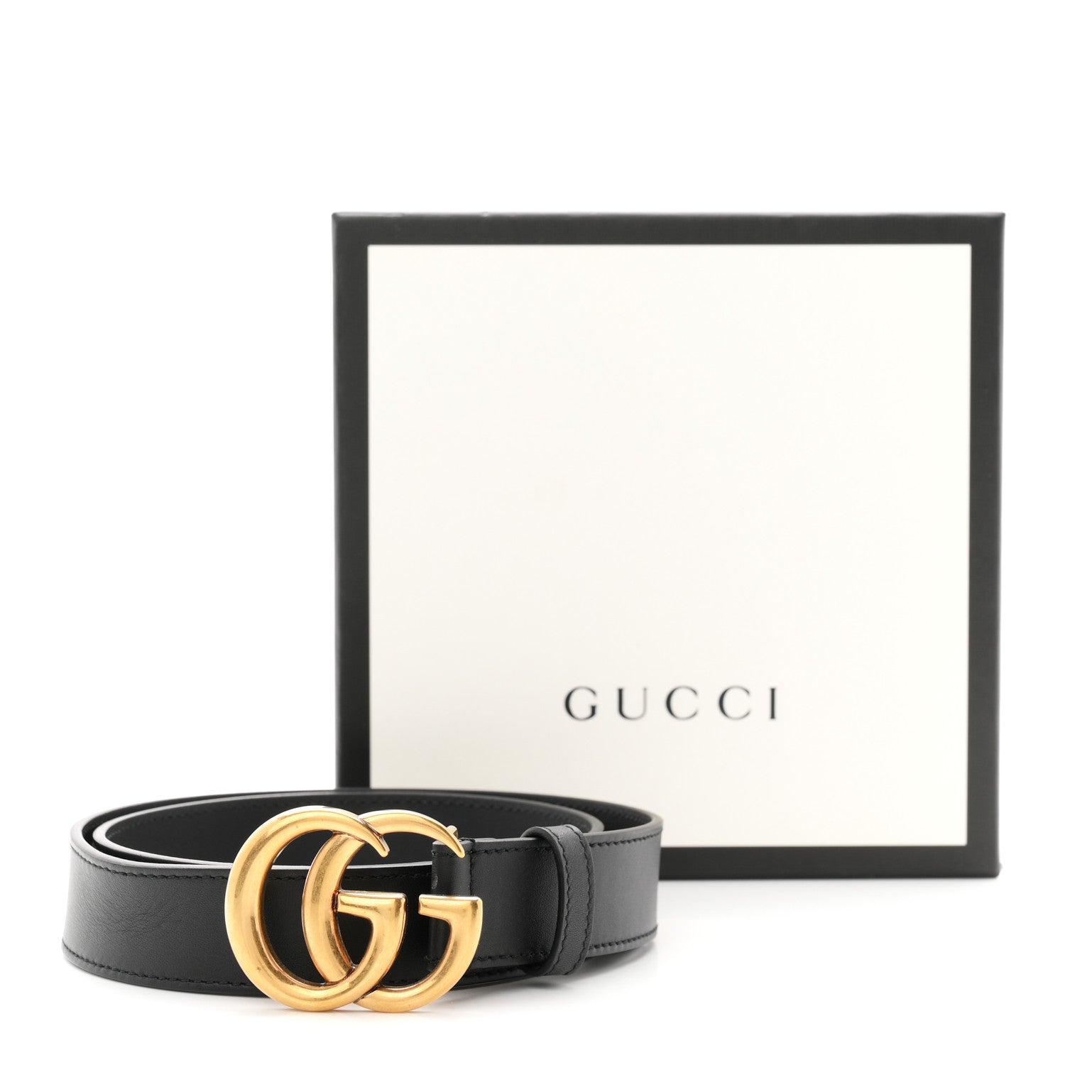 Gucci Calfskin Double G 30mm Belt 80 32 Black 6 of 6