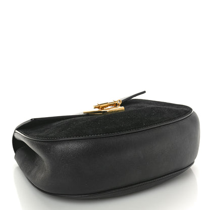 Chloe Suede Smooth Calfskin Drew Shoulder Bag Black 4 of 10