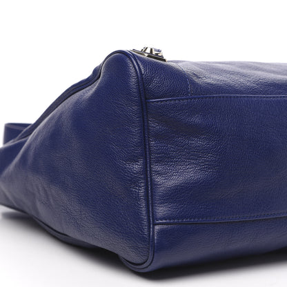 Balenciaga Chevre Gold Metallic Edge Hardware Velo Bleu Roi 8 of 9