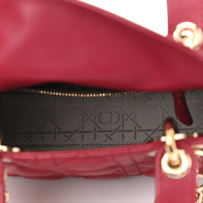 Christian Dior Lambskin Cannage Mini Lady Dior Burgundy 5 of 10