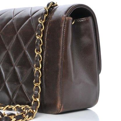 Chanel Lambskin Quilted Small Single Flap Brown 9 of 17
