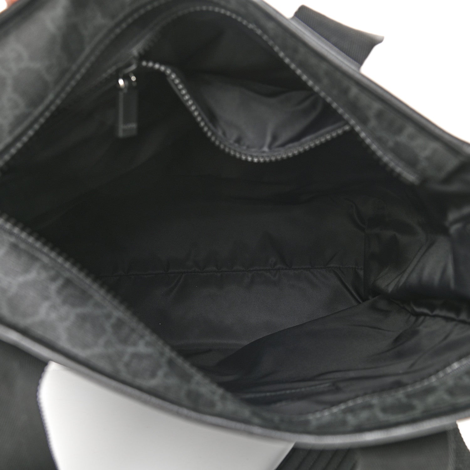 Gucci GG Supreme Monogram Web Handle Vertical Tote Black Grey 5 of 10