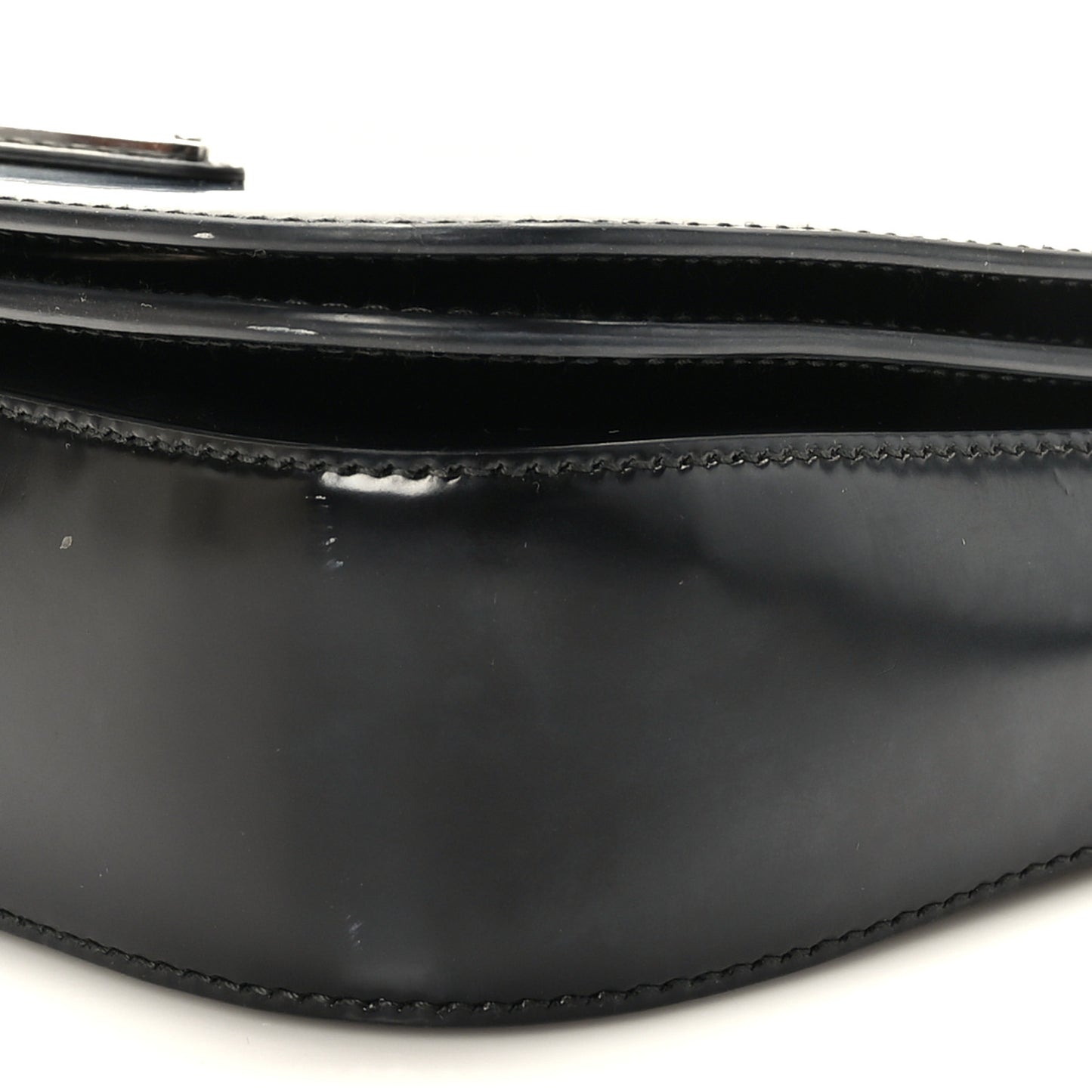 Spazzolato Flap Shoulder Bag Black