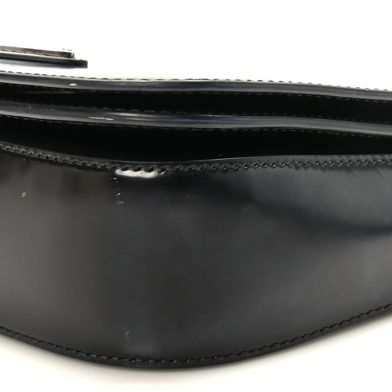 Prada Spazzolato Flap Shoulder Bag Black 8 of 8