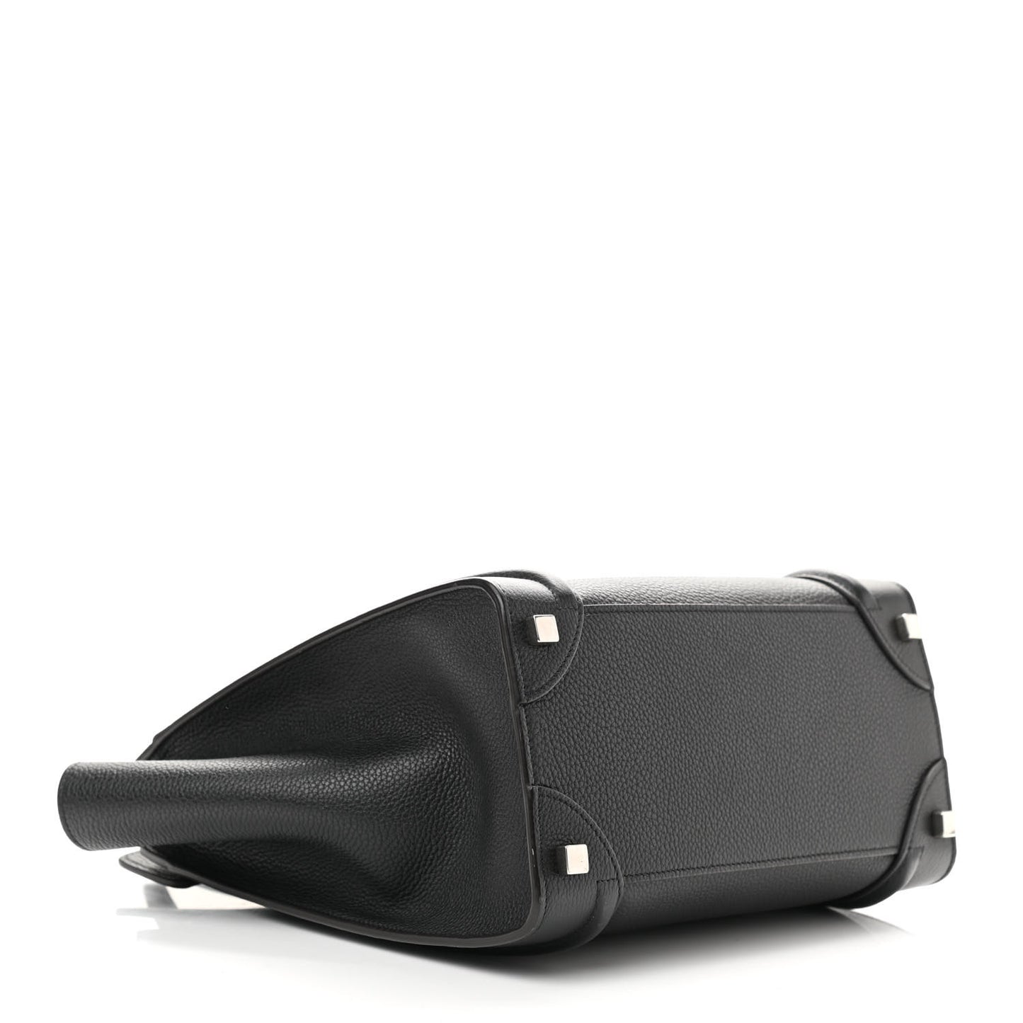 Drummed Calfskin Micro Luggage Black