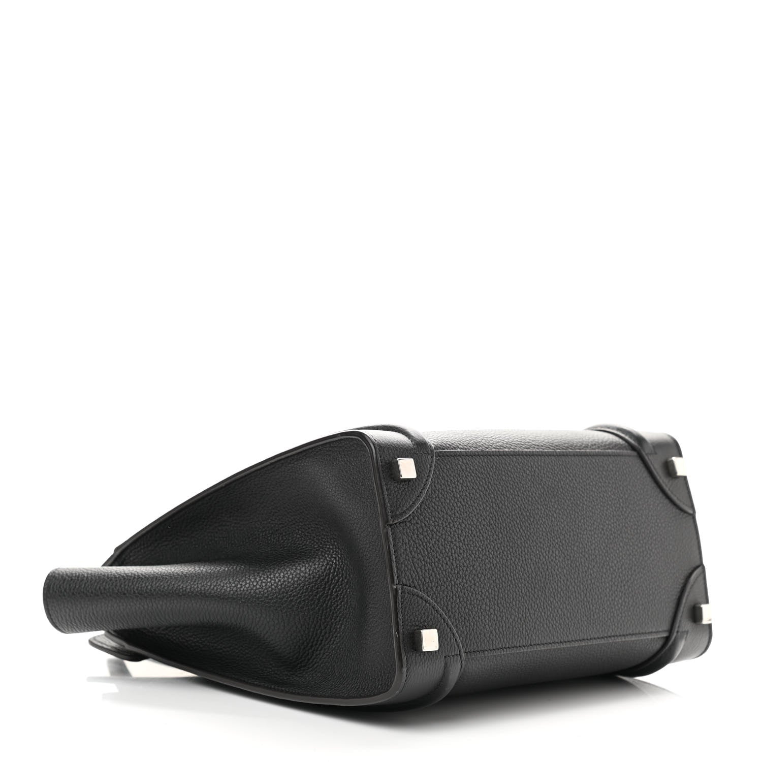 Celine Drummed Calfskin Micro Luggage Black 4 of 11