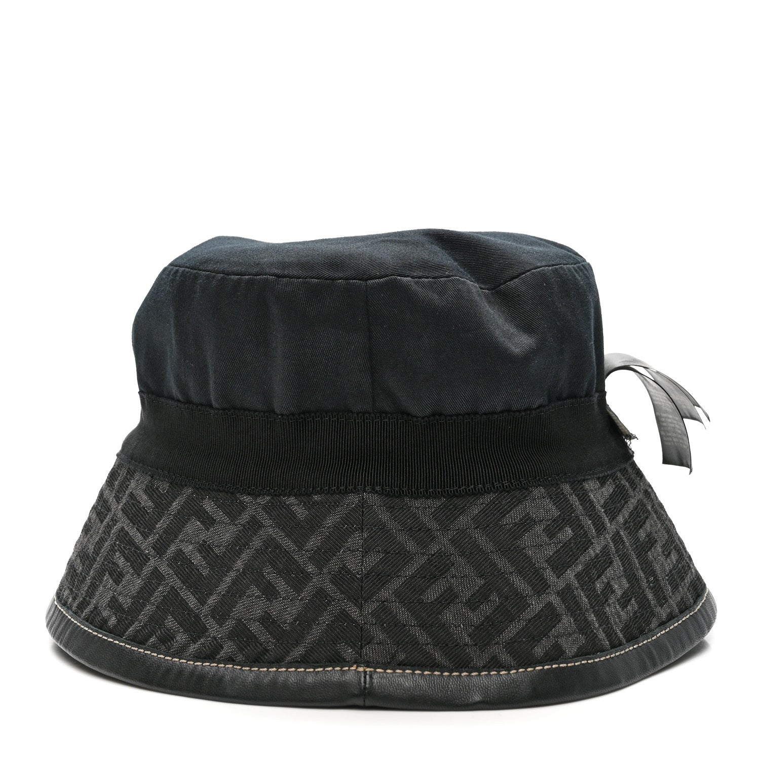 Fendi Fabric Jacquard FF Bucket Hat L Black 14 of 17