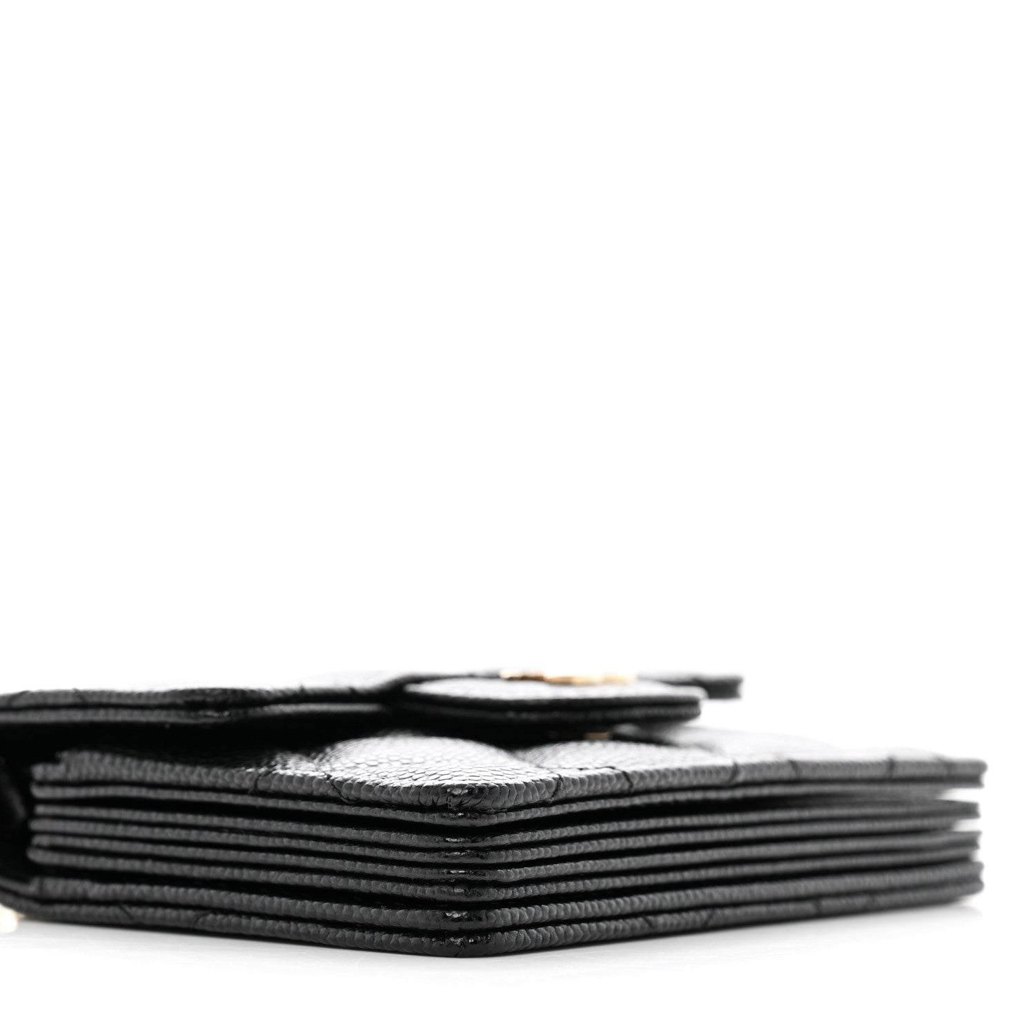 Chanel Caviar Quilted Flap Card Holder On Chain Black 9 of 11