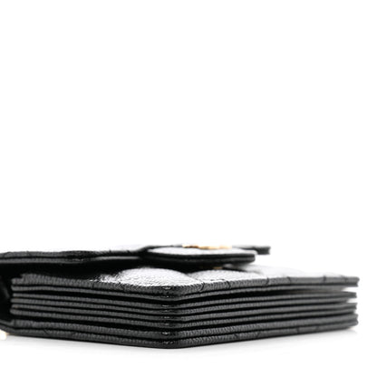 Chanel Caviar Quilted Flap Card Holder On Chain Black 9 of 11