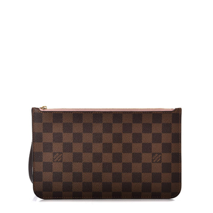 Louis Vuitton Damier Ebene Neverfull MM GM Pochette Rose Ballerine 1 of 10