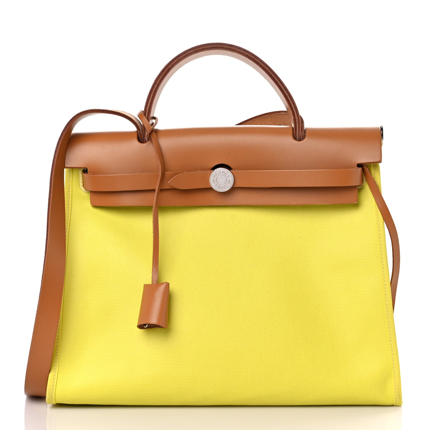 Hermes Toile H Berline Vache Hunter Herbag Zip 31 PM Lime 3 of 15