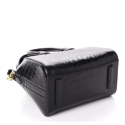 Givenchy Calfskin Crocodile Embossed Mini Antigona Black 4 of 10