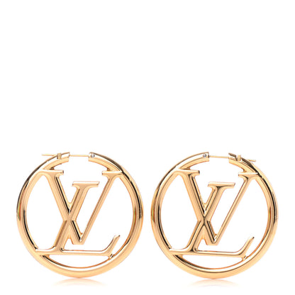 Louis Vuitton Metal Louise Hoop Earrings Gold 1 of 4