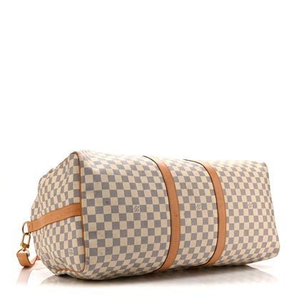 Louis Vuitton Damier Azur Keepall Bandouliere 55 3 of 12