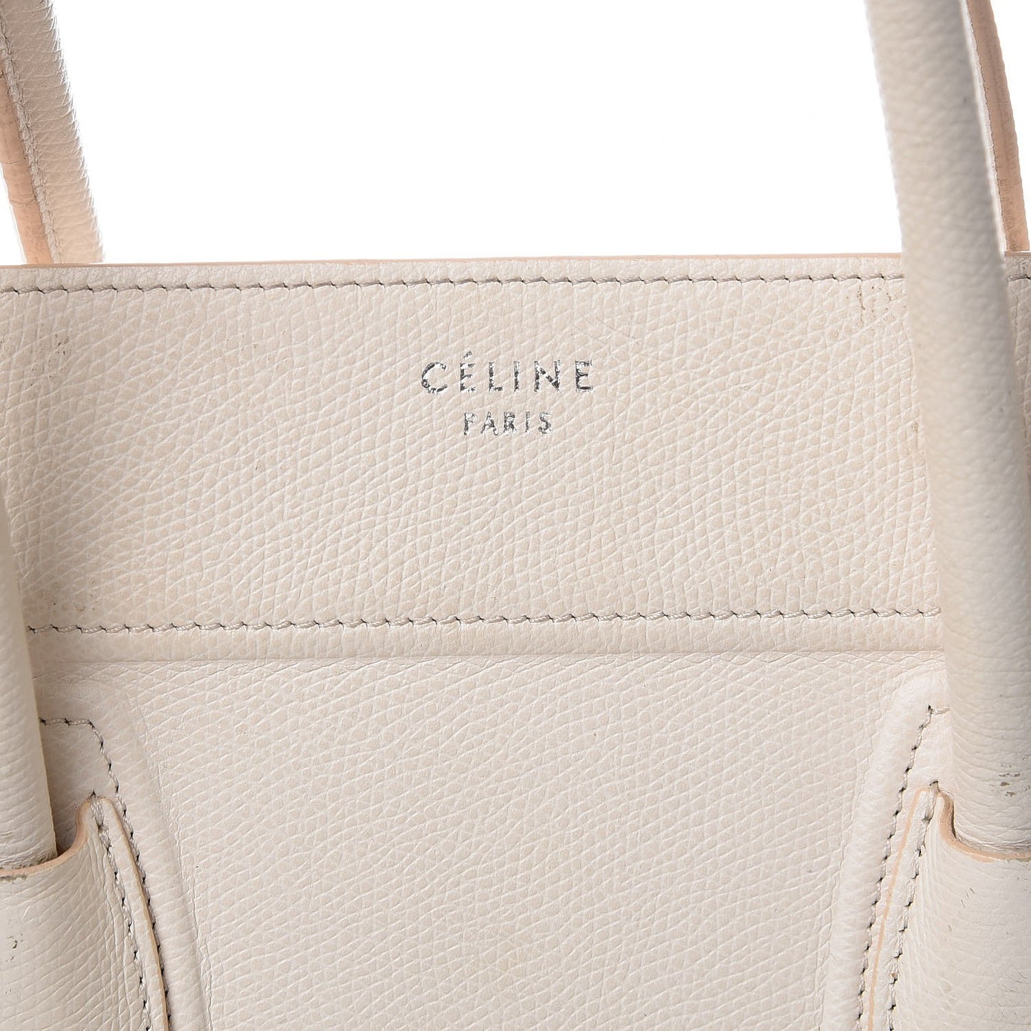 Grained Calfskin Medium Phantom Luggage Cream