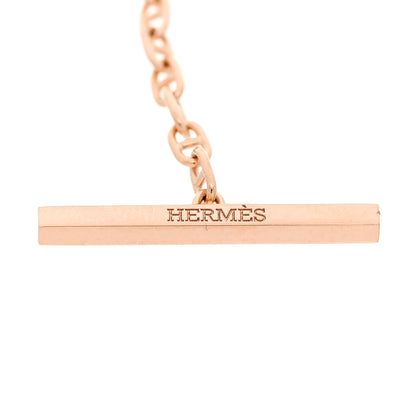 Hermes 18K Rose Gold Diamond Chaine D'Ancre Contour Bracelet XS 4 of 6