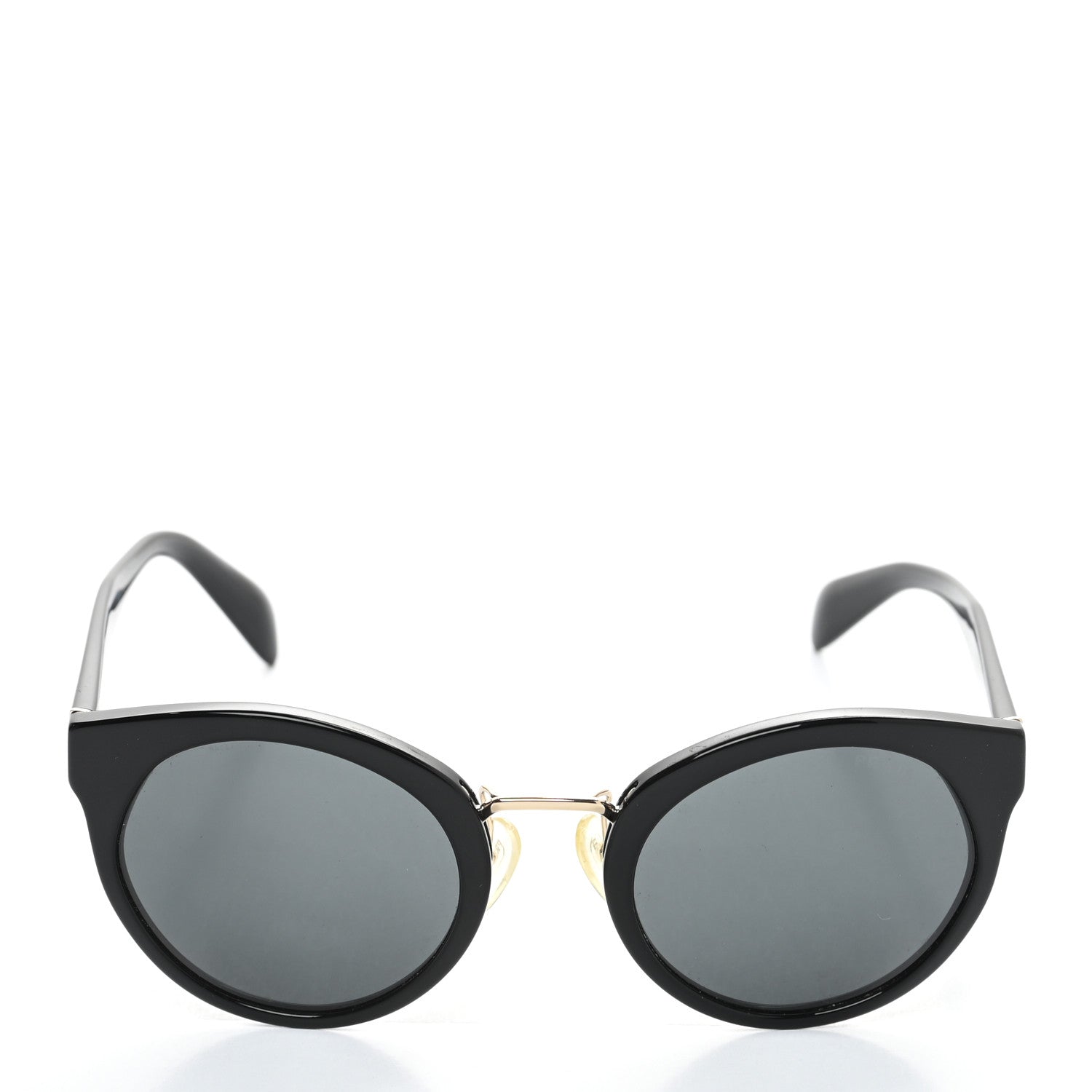 Prada Round Sunglasses SPR 05T Black 2 of 7