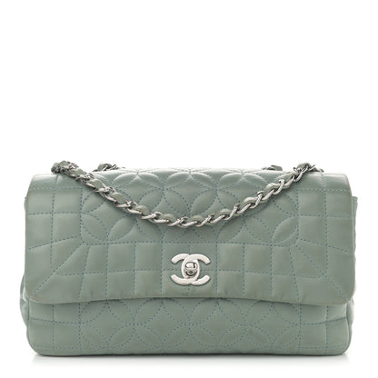 Chanel Lambskin Quilted Lady Graphic Flap Green 1 of 15