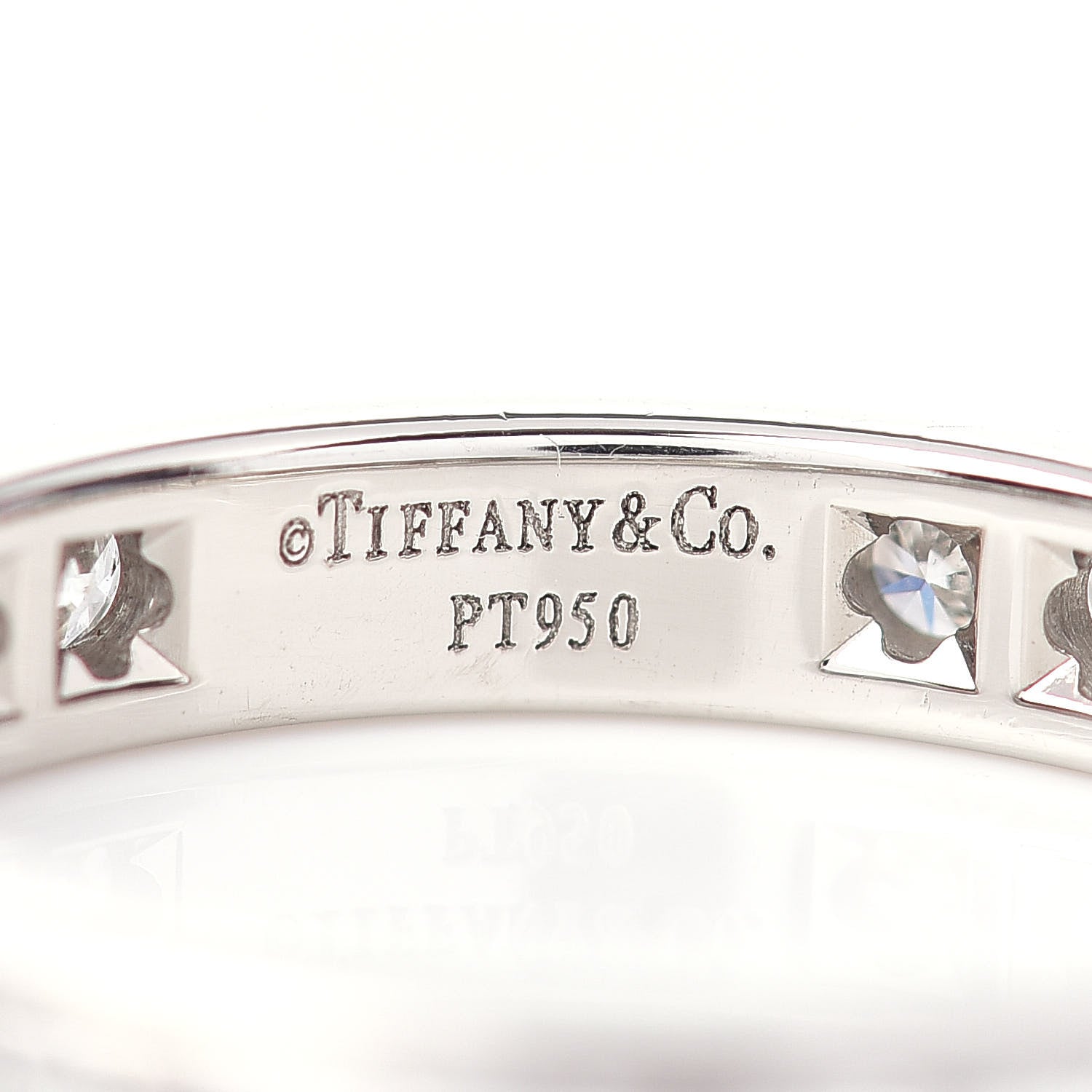 Tiffany Platinum Diamond 3mm Wedding Band Ring 50 5.5 4 of 4