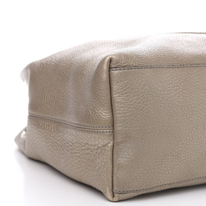 Gucci Metallic Pebbled Calfskin Medium Soho Chain Shoulder Bag Golden Beige 10 of 16