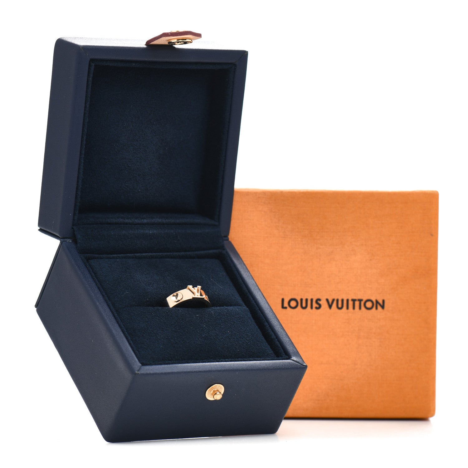 Louis Vuitton 18K Yellow Gold Empreinte LV Ring 52 6 5 of 5
