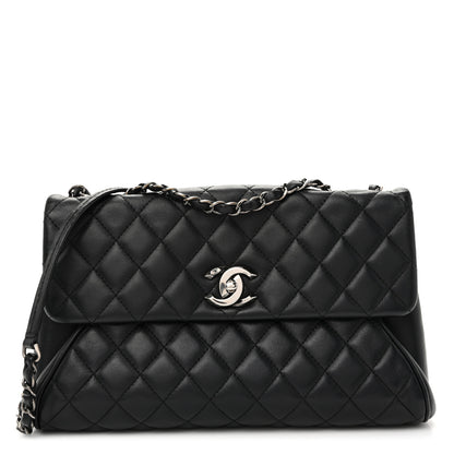 Chanel Calfskin Quilted Fold Up Again Flap Bag Black 1 of 10