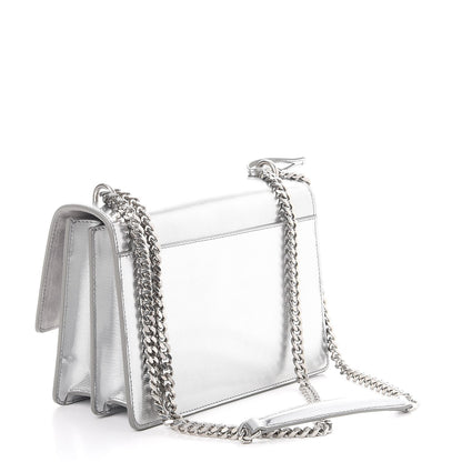 Saint Laurent Specchio Calfskin Striped Medium Monogram Sunset Dark Silver 1 of 7