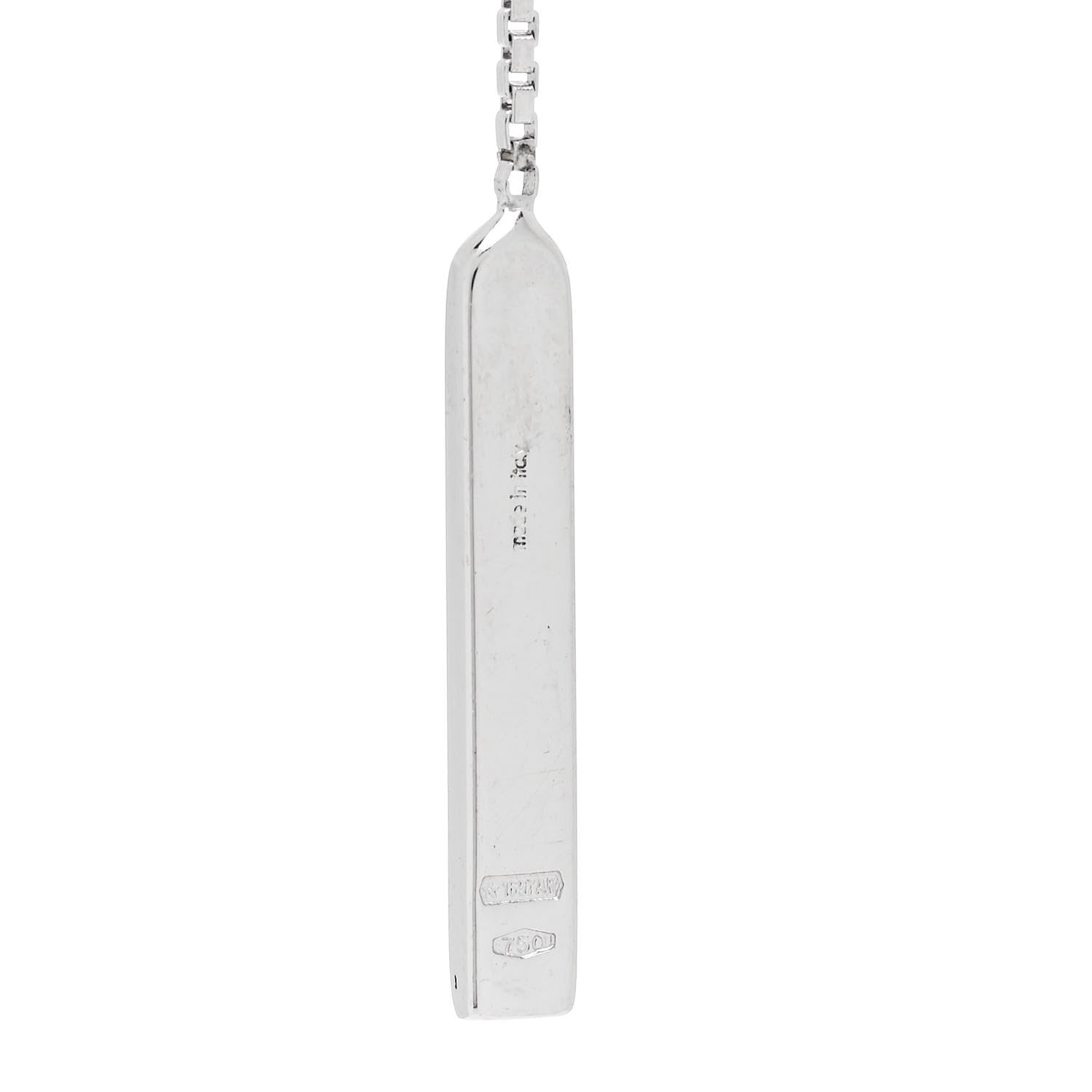 Gucci 18K White Gold Bar Drop Earrings 4 of 4